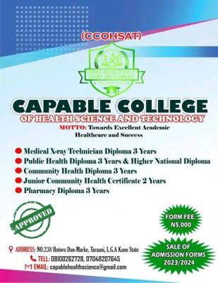 Capable College of Health Science & Technology Releases 2023/2024 Form