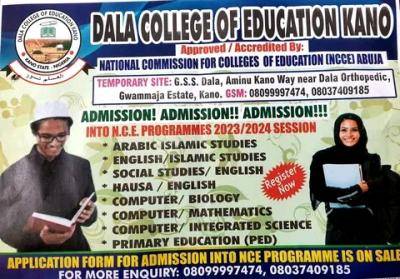 Dala College of Education Kano Releases 2023/2024 Admission Form